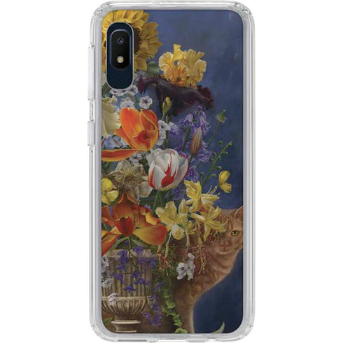 Tabby Cat with Flowers by Nene Thomas Galaxy Cases